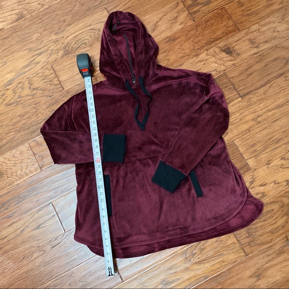 Donna Karen Velour Lounge Hoodie - Picture 3 of 8